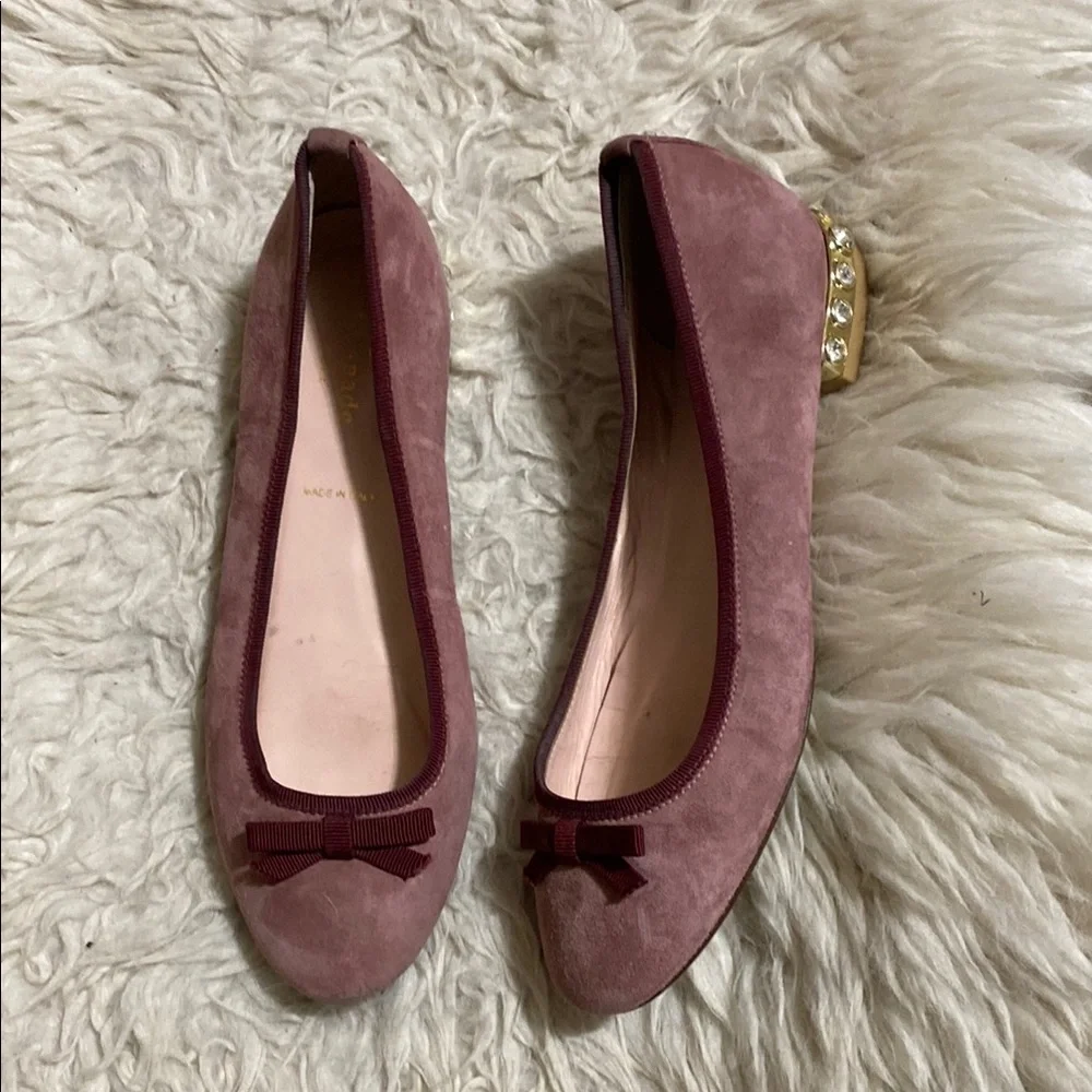 Kate Spade Suede Purple Embellished Ballet Flats Women’s Size 5.5 M